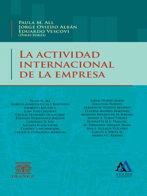 cover image of La actividad internacional de la empresa